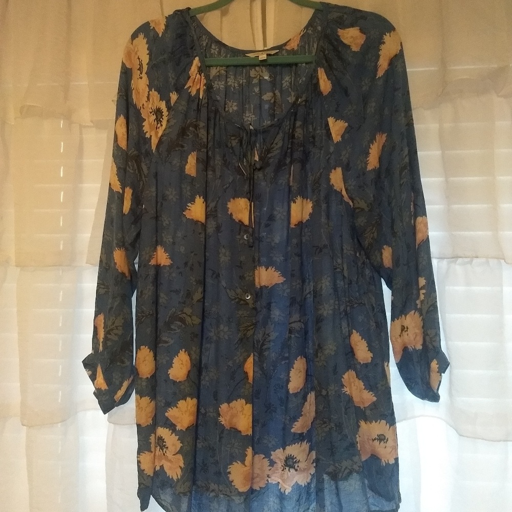 Lucky Brand floral peasant top